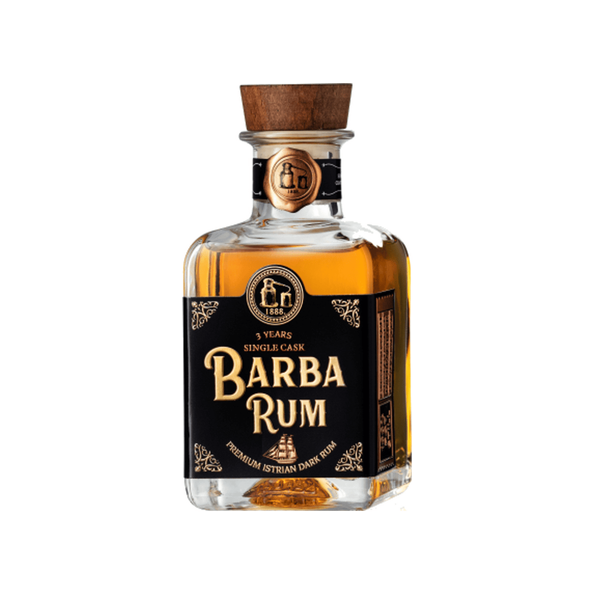 Bottle of Sempervivum Barba dark rum, 200 ml