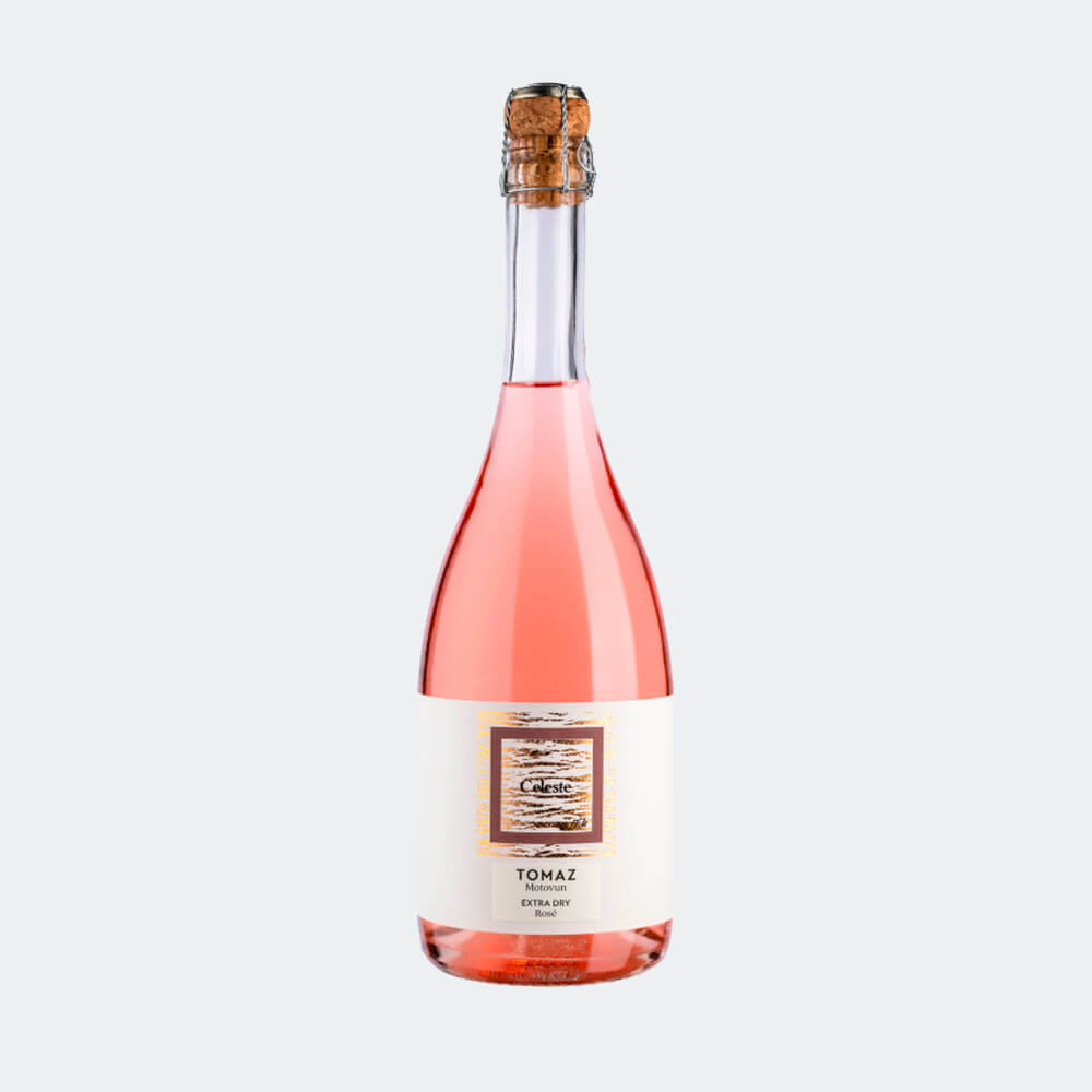 Tomaz Sparklin Rosé Extra Dry 750ml bottle.