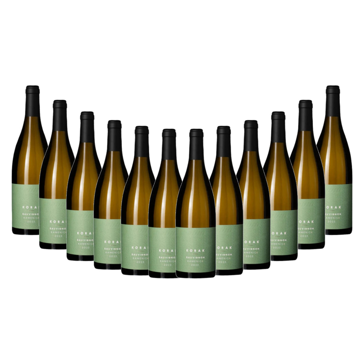 Twelve bottles of Korak Sauvignon Kamenice white wine