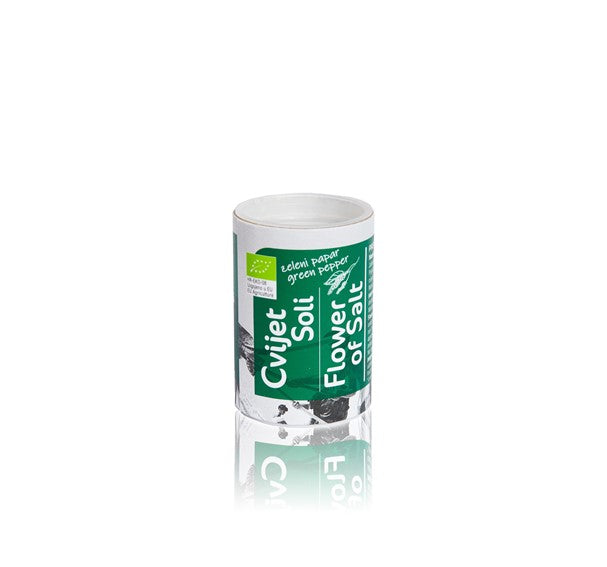 Solana Nin flower of salt with green pepper in a 125 g canister